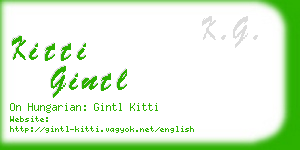 kitti gintl business card